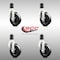 Service Caster 4 Inch 316SS Soft Rubber Wheel Swivel 1-1/2 Inch Expanding Stem Caster Set SCC SCC-SS316EX20S414-SRS-112-4 - alternate 4